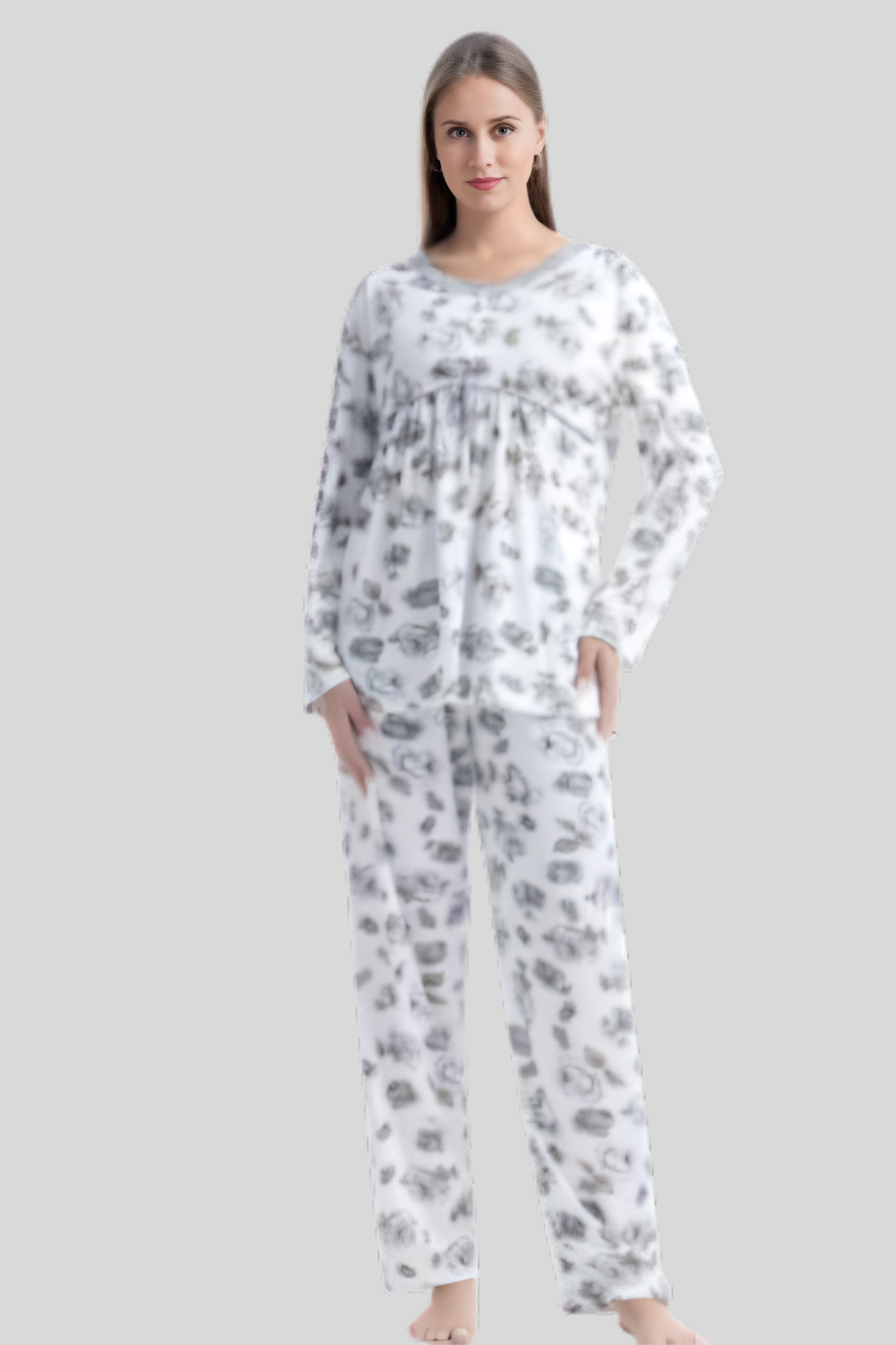 Miss Nissa Women’s Printed Cotton 2-Piece Sleepwear Set (68005-2)