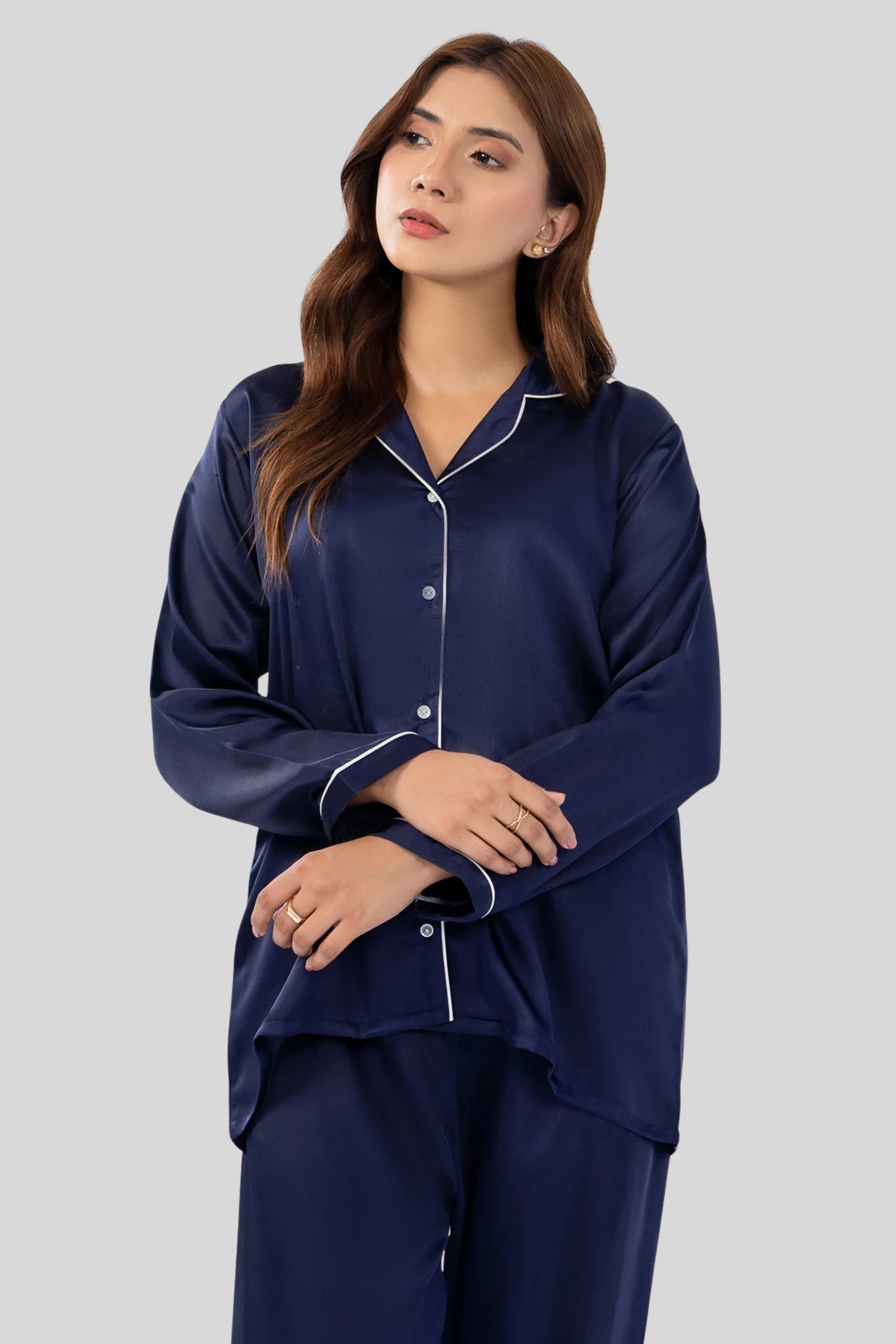 Women’s Soft Satin Night Suit – Two Hearts JP 2304