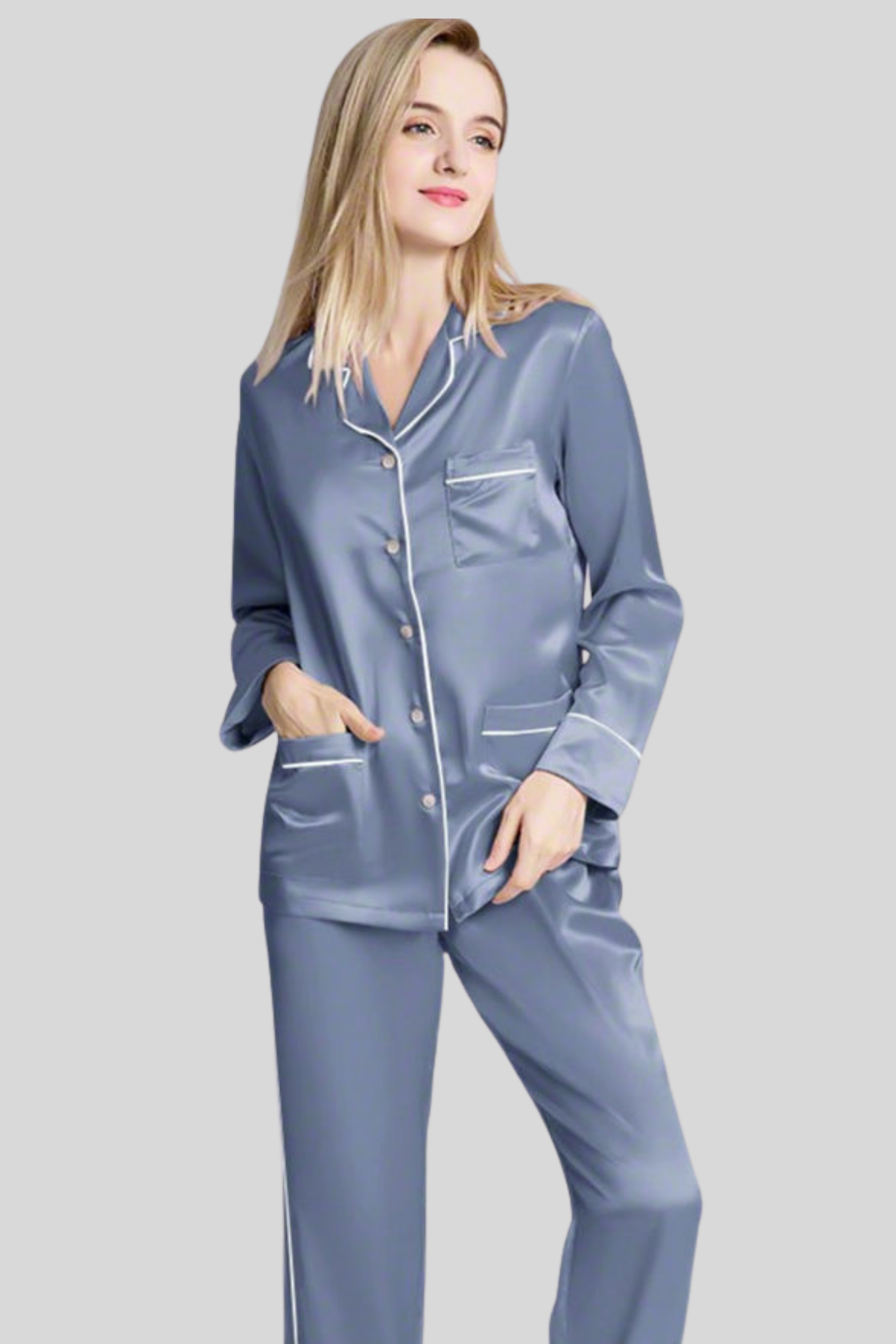 Women’s Soft Satin Night Suit – Two Hearts JP 2304