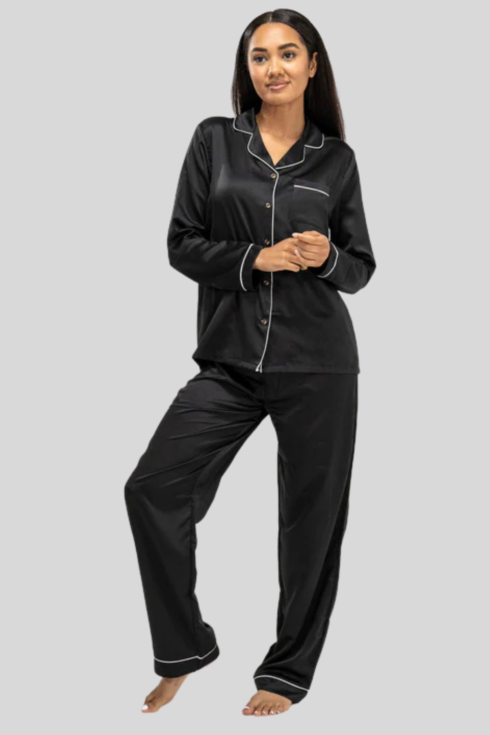 Women’s Soft Satin Night Suit – Two Hearts JP 2304