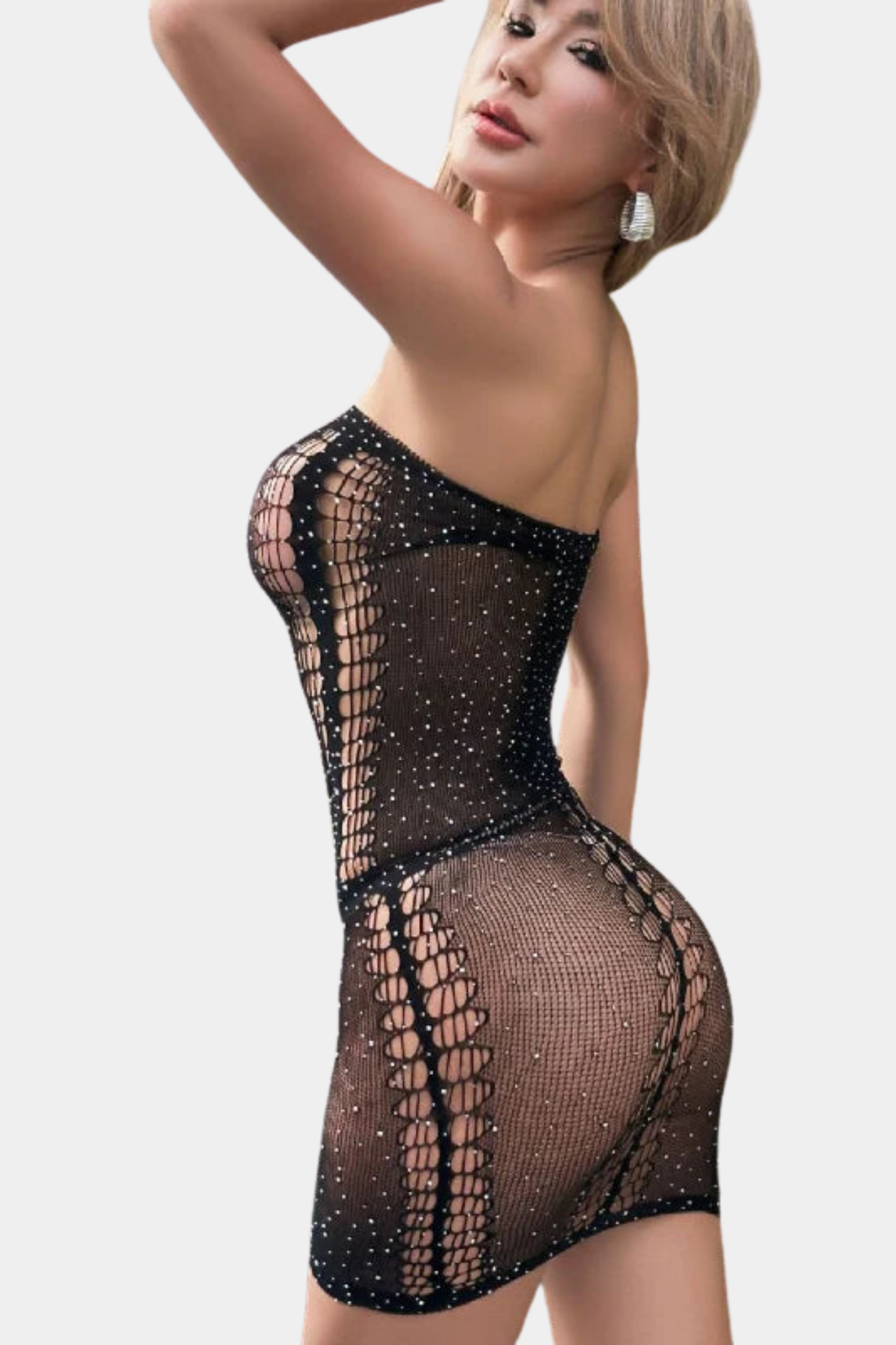 Sexy Moon Light Lingerie Fishnet One-Piece for Women - 5032