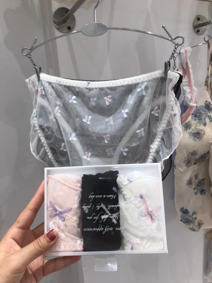 Elegant Lace Mid-Waist Seamless Panties – Hollow Floral Comfort Briefs for Women