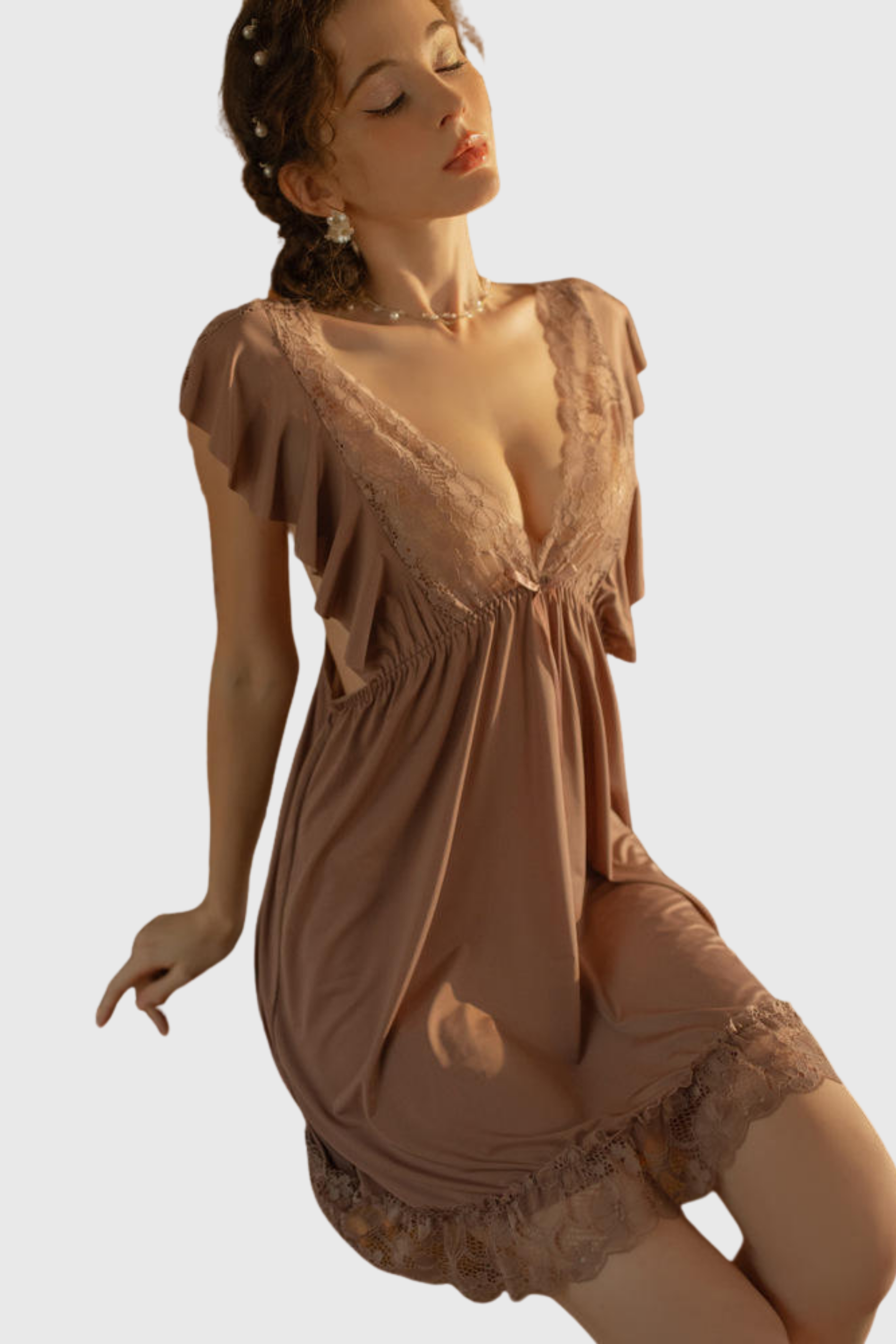 Sexy V-Neck Sleepwear & Loungewear for Women - 35262