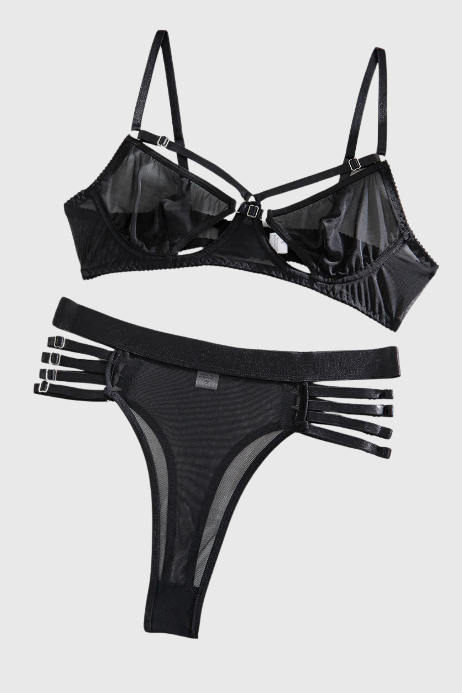 Hot Lace Ribbon Steel Ring Sexy Underwear Suit – H68267