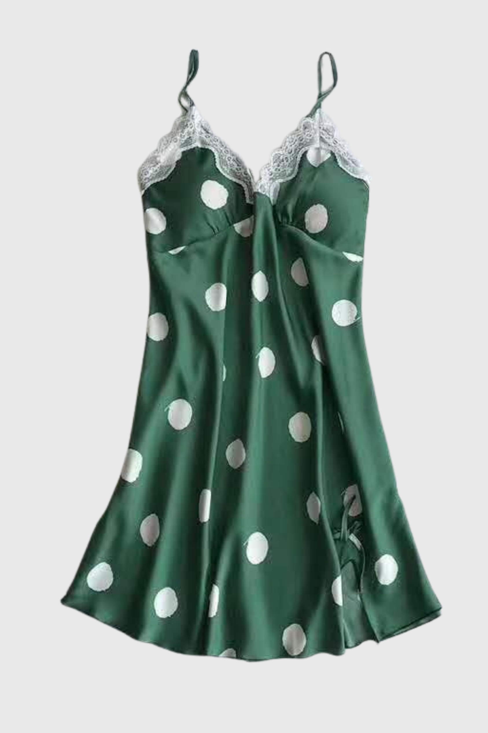 Polka Dot Silk Satin Nighty - A0153